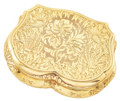 Lot 246 - Continental Gold Snuff Box Maker's mark CWS,...