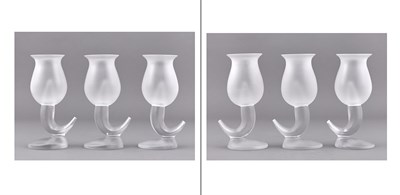 Lot 292 - Set of Six Frank Gehry for Swid Powell Glass...