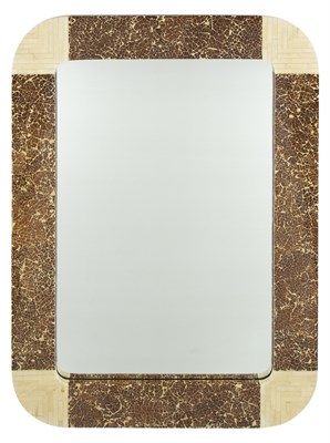 Lot 270 - Karl Springer Style Tessellated Mirror Last...