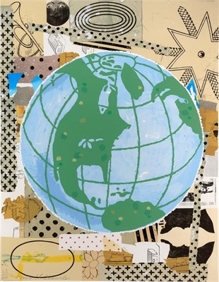 Lot 9 - Donald Baechler (b. 1956) GLOBE Color...