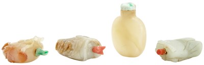 Lot 26 - Two Chinese Jade Snuff Bottles Comprising one...