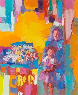 Lot 58 - Nicola Simbari Italian, 1912-2012 Mother and...