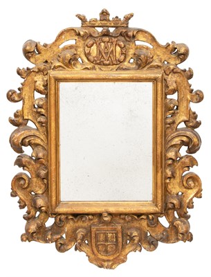 Lot 241 - Italian Baroque Style Giltwood Mirror The...