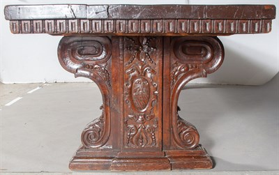 Lot 559 - Italian Renaissance Walnut Long Trestle Table...