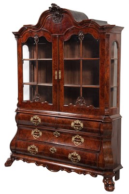Lot 122 - Dutch Rococo Walnut Bookcase Mid-18th century...