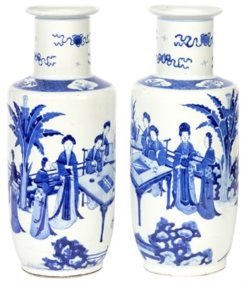 Lot 259 - A Pair of Chinese Blue and White Porcelain...