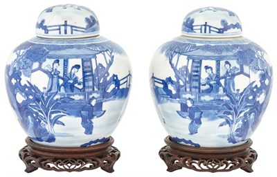 Lot 241 - A Pair of Chinese Blue and White Porcelain...