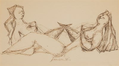 Lot 24 - Chaim Gross American, 1904-1991 Two Figures...