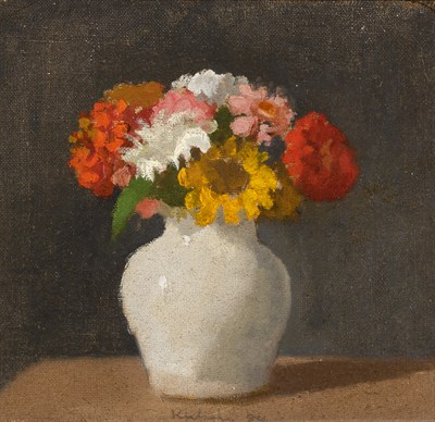 Lot 98 - Robert Kulicke American, 1924-2007 Zinnias in...