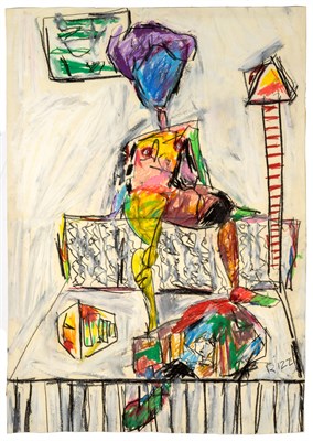 Lot 86 - James Rizzi American, 1950-2011 Couch Potato...