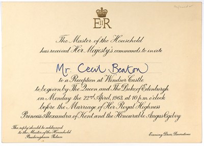 Lot 1056 - [BEATON, CECIL] Collection of notes and...
