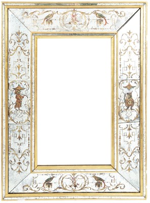 Lot 219 - Chinoiserie Decorated Giltwood Mirror Framed...