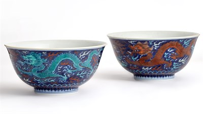 Lot 262 - A Pair of Imperial Chinese Porcelain 'Dragon'...