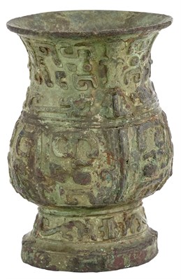 Lot 132 - An Archaic Chinese Ritual Bronze Wine Vessel...