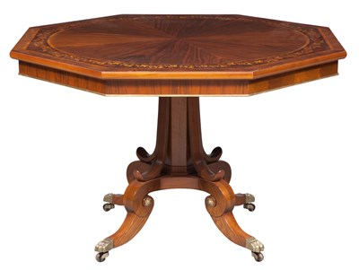 Lot 169 - George IV Style Rosewood and Marquetry Center...