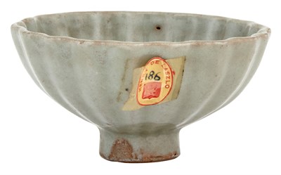 Lot 220 - A Chinese Longquan Celadon Petal-Lobed Bowl...