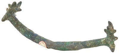 Lot 154 - An Archaic Near Eastern Bronze Deer-Headed...