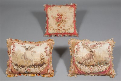 Lot 290 - Group of Three Tapestry-Upholstered Cushions...