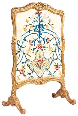 Lot 148 - Louis XV Giltwood Firescreen Mid 18th century...