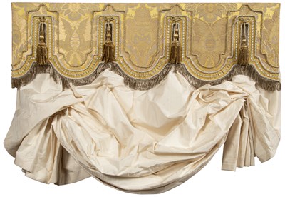 Lot 104 - Four Gold and Silver Thread Damask Valances...