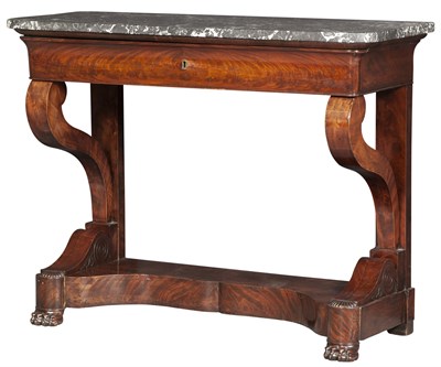 Lot 293 - Restauration Mahogany and Marble Top Console...