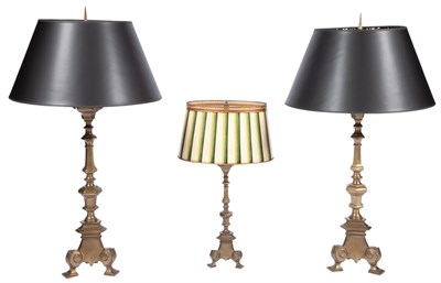 Lot 317 - Set of Three Renaissance Style Patinated Metal...