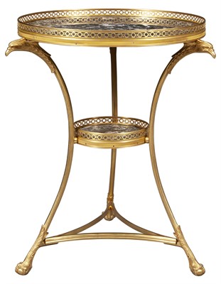 Lot 279 - Louis XVI Style Gilt-Metal and Marble Gueridon...