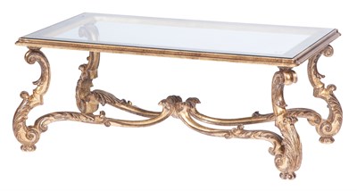 Lot 164 - Venetian Rococo Style Giltwood and Glass Low...