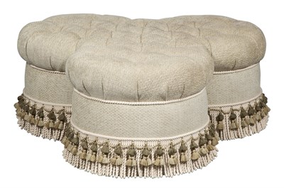 Lot 328 - Upholstered Ottoman Of trefoil form. Height 16...