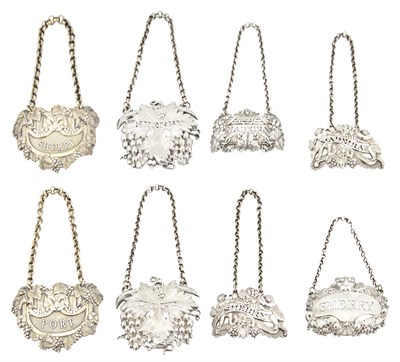 Lot 315 - Pair of George III Sterling Silver Bottle...