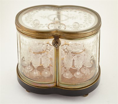 Lot 539 - Napoleon III Engraved-Glass and Gilt-Metal...