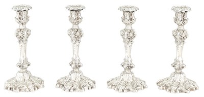 Lot 319 - Set of Four Victorian Sterling Silver...