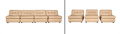 Lot 263 - Seven Mario Bellini Modular Tan Leather Amanta...