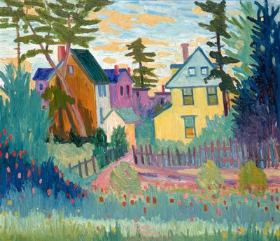 Lot 102 - Joseph Barrett American, b.1936 Backyards:...