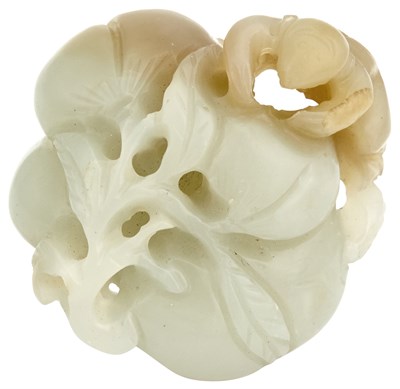 Lot 38 - A Chinese White Jade Carving 18th Century...