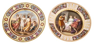Lot 343 - Two Vienna Style Gilt and Hand-Painted...