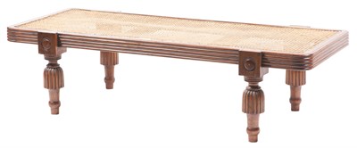 Lot 273 - Colonial Style Caned Hardwood Bench Height 16...