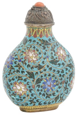Lot 7 - A Chinese Cloisonné Enamel Snuff Bottle Late...