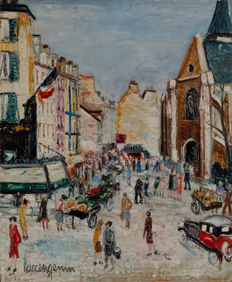 Lot 17 - Lucien Genin French, 1894-1953 Street Scene in...