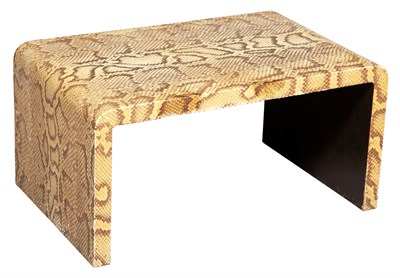 Lot 254 - Python Clad Waterfall Low Table 1980s Height...