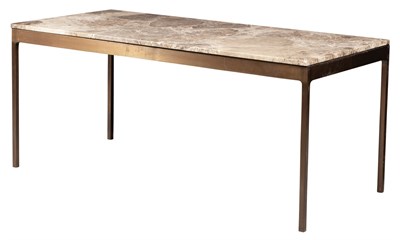 Lot 202 - Bronze and Marble Table Height 28 1/2 inches,...