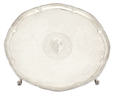 Lot 144 - George III Sterling Silver Salver John Carter,...