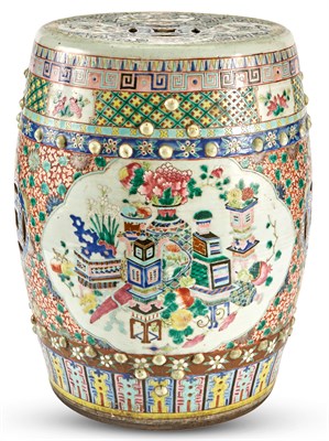 Lot 133 - Chinese Famille Rose Porcelain Garden Seat...