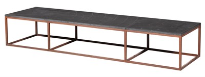 Lot 265 - Etched Slate and Iron Low Table Designed by...