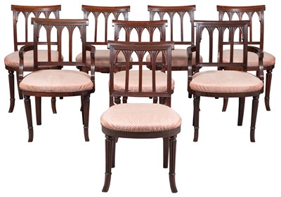 Lot 316 - Set of Eight Classical Mahogany Dining Chairs...