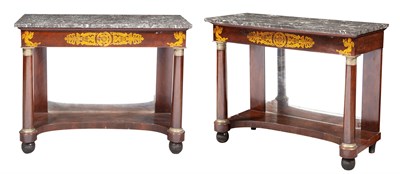 Lot 1415 - Pair of Classical Mahogany Gilt-Stencil...
