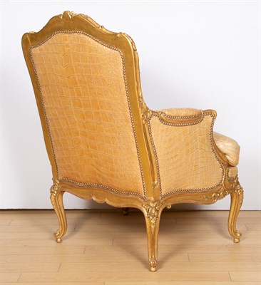 Lot 509 - Pair of Louis XV Style Alligator-Upholstered...
