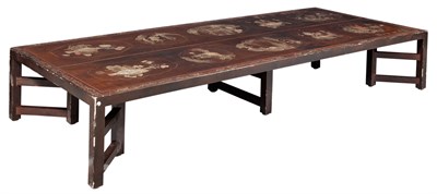 Lot 118 - Chinese Brown Lacquer Low Table The top...
