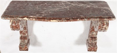 Lot 528 - Louis XVI Style Marble Console The serpentine...