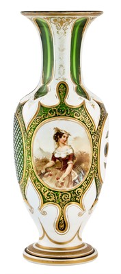 Lot 205 - Bohemian Style Gilt Decorated Green and White...